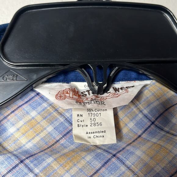 Stage West Vintage Pearl Snap size large - Picture 2 of 6